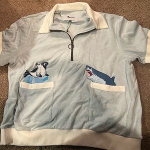 Tombolo Ménage-à-Gnaw’ Cabana Terry Cloth Embroidered shirt XXL